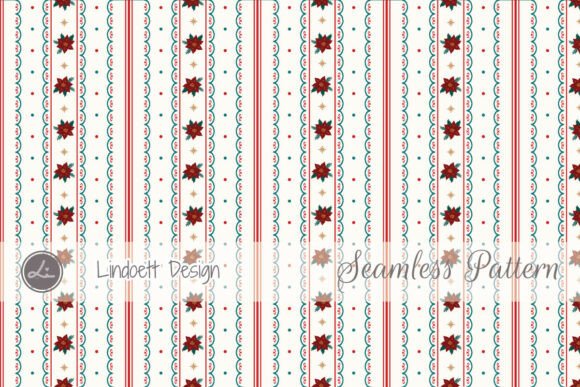 A Seamless Pattern Festive Poinsettia for Holiday Design Projects