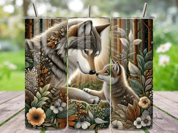 Baby Wolf Forest Tumbler Wrap: A Natural Fit for Small Business Branding