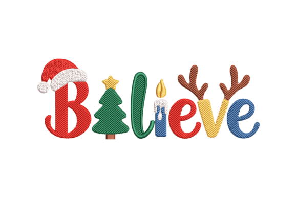 Believe Christmas Alphabet for Holiday Branding