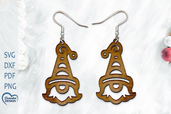 Christmas Gnome Earrings: A Festive Graphic Design Asset for Content Creators