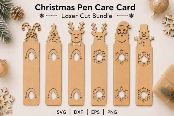 Christmas Pen Care Card SVG Bundle for Winter Amp Projects