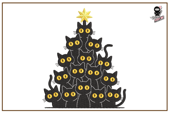 Christmas Tree of Cats: A Festive Graphic Design Asset Review