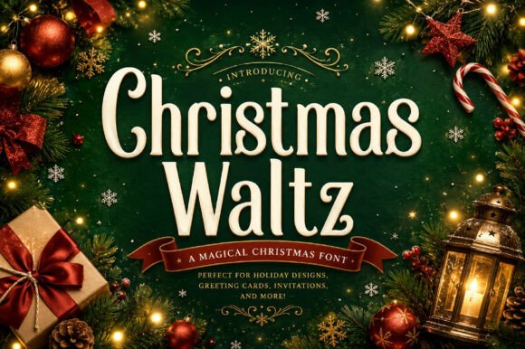 Christmas Waltz Display: A Festive Graphic Design Asset for Creative Sellers