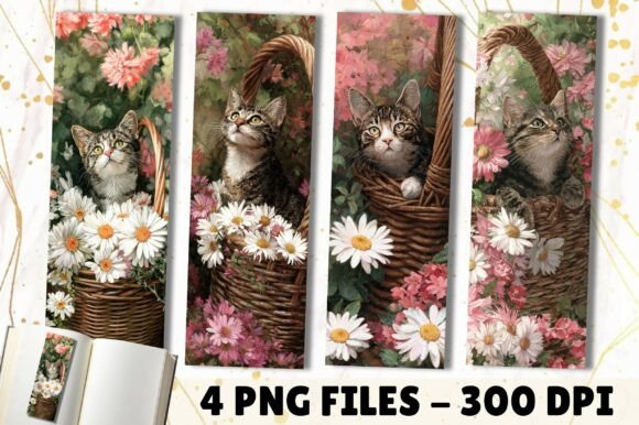 Cute Kitten Cottagecore Flower Bookmark Review
