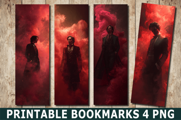 Dark Gothic Vampire Gentleman Bookmark for Crafts