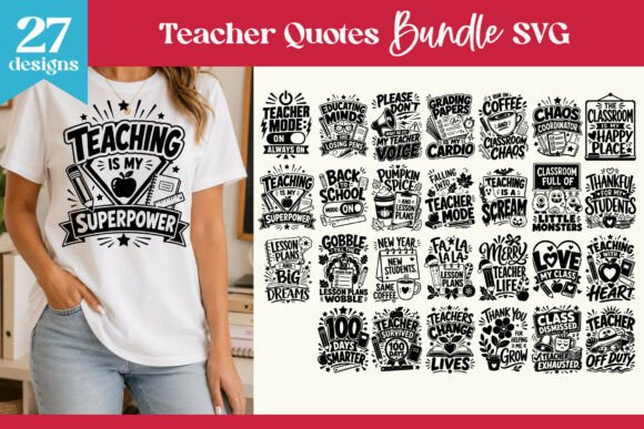 Funny Teacher Quotes SVG Bundle: A Must-Have for Laser Engraving and Handmade Creations