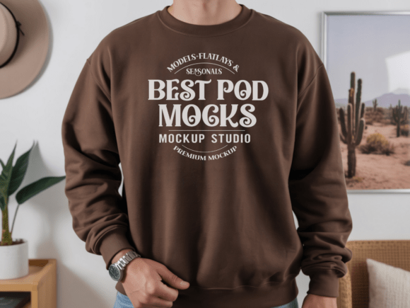 Gildan 18000 Men’s Sweatshirt Mockup 49: A Product Mockups Powerhouse for Content Creators