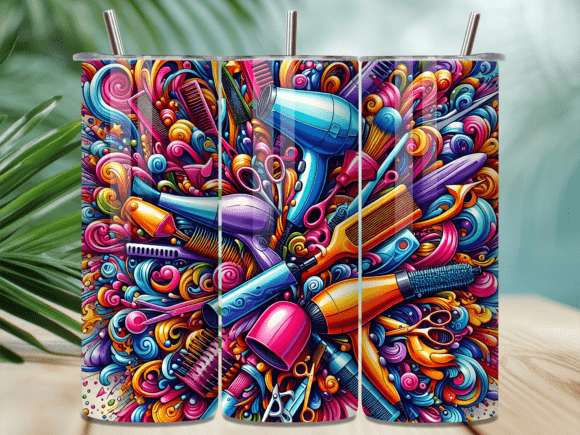 Neon Beauty Salon Pattern Tumbler Wrap Review: A Bold Design for Creative Content