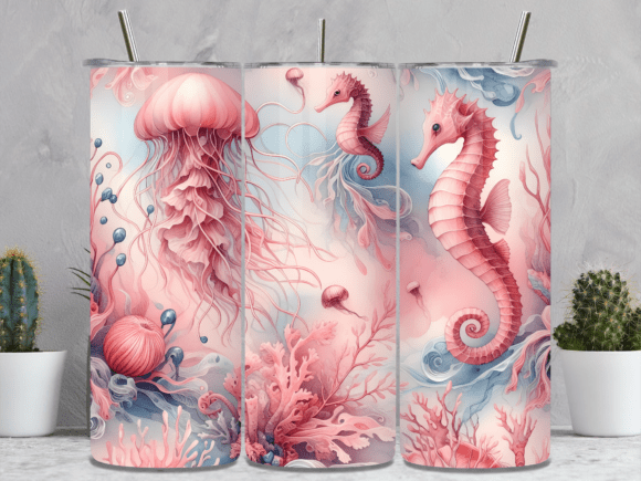 Pink Sea Life Tumbler Wrap Review: A Must-Have Graphic for Ocean-Themed Merch