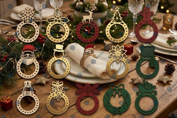 Revamp Your Winter Amp Campaign with Laser Cut Christmas Napkin Ring SVG Bund