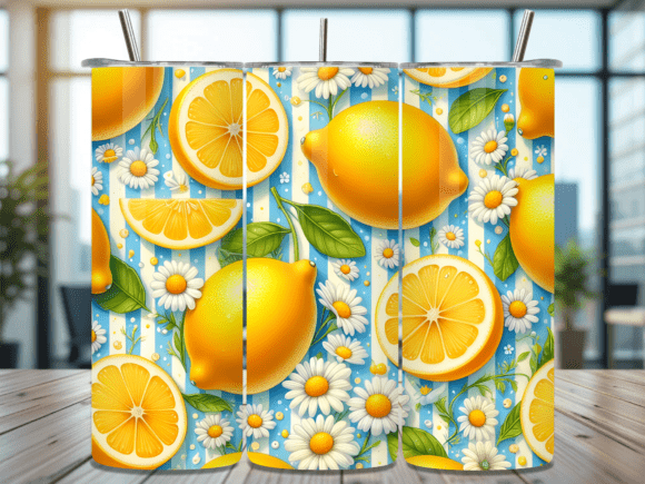 Summer Lemon Daisy Floral Tumbler Wrap Review