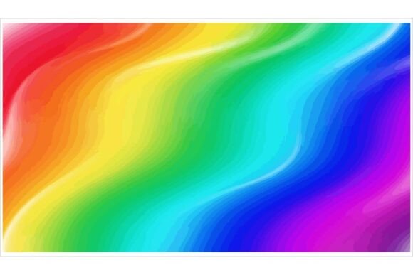 Vibrant Rainbow Gradient Wave Pattern: A Dynamic Background for Creative Content