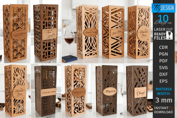 Wine Bottle Gift Boxes Laser Cut Bundle Review for Real Projects
